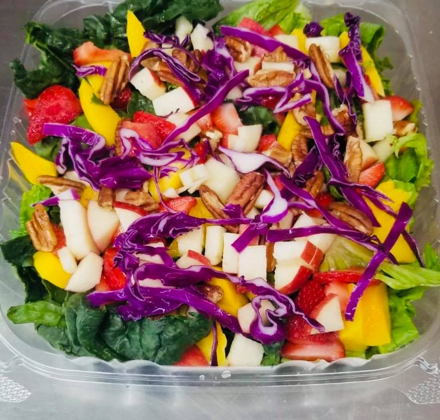 Order Spinach Fruitwith Chix Salad food online from Gh Pizzas store, Glendale Heights on bringmethat.com