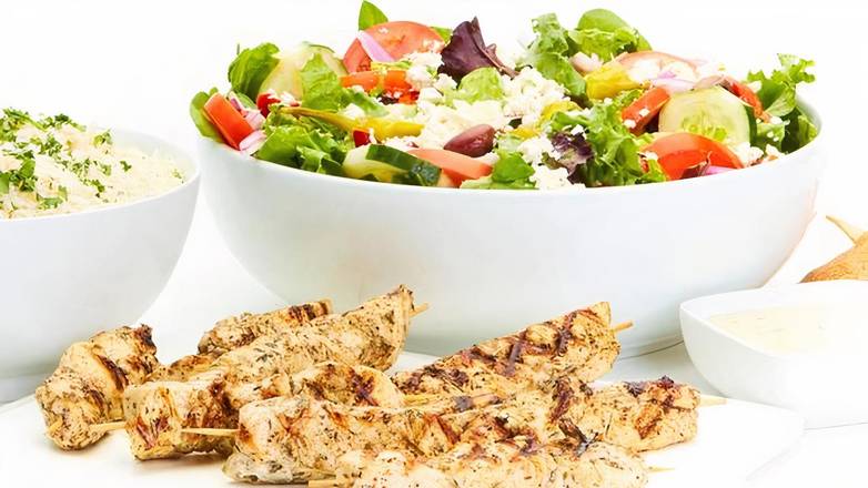 Order Grilled Chicken Kebob Family Feast for 6 food online from Taziki Mediterranean Café store, Suwanee on bringmethat.com