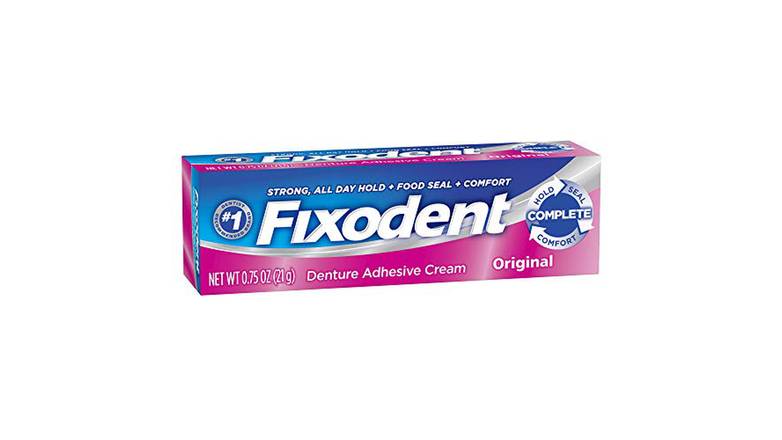 Order Fixodent Denture Adhesive Cream Original Strong And Long Hold food online from Trumbull Mobil store, Trumbull on bringmethat.com