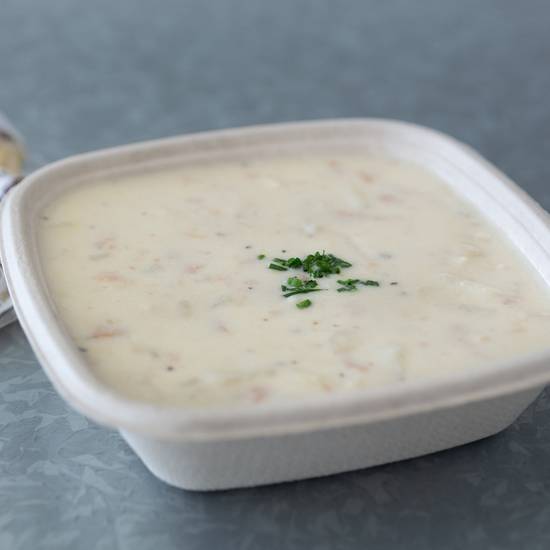 Order New England Clam Chowder food online from Crazy Fish Grill & Market store, Los Angeles on bringmethat.com