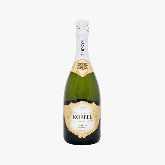 Order Korbel Brut Champagne 750ml food online from Bay Area Liquors & Groceries store, Oakland on bringmethat.com