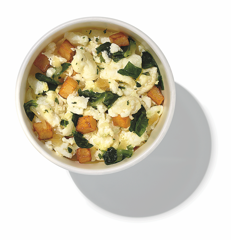 Order 6 Eggs White with Spinach Scramble food online from Avellino store, Medford on bringmethat.com