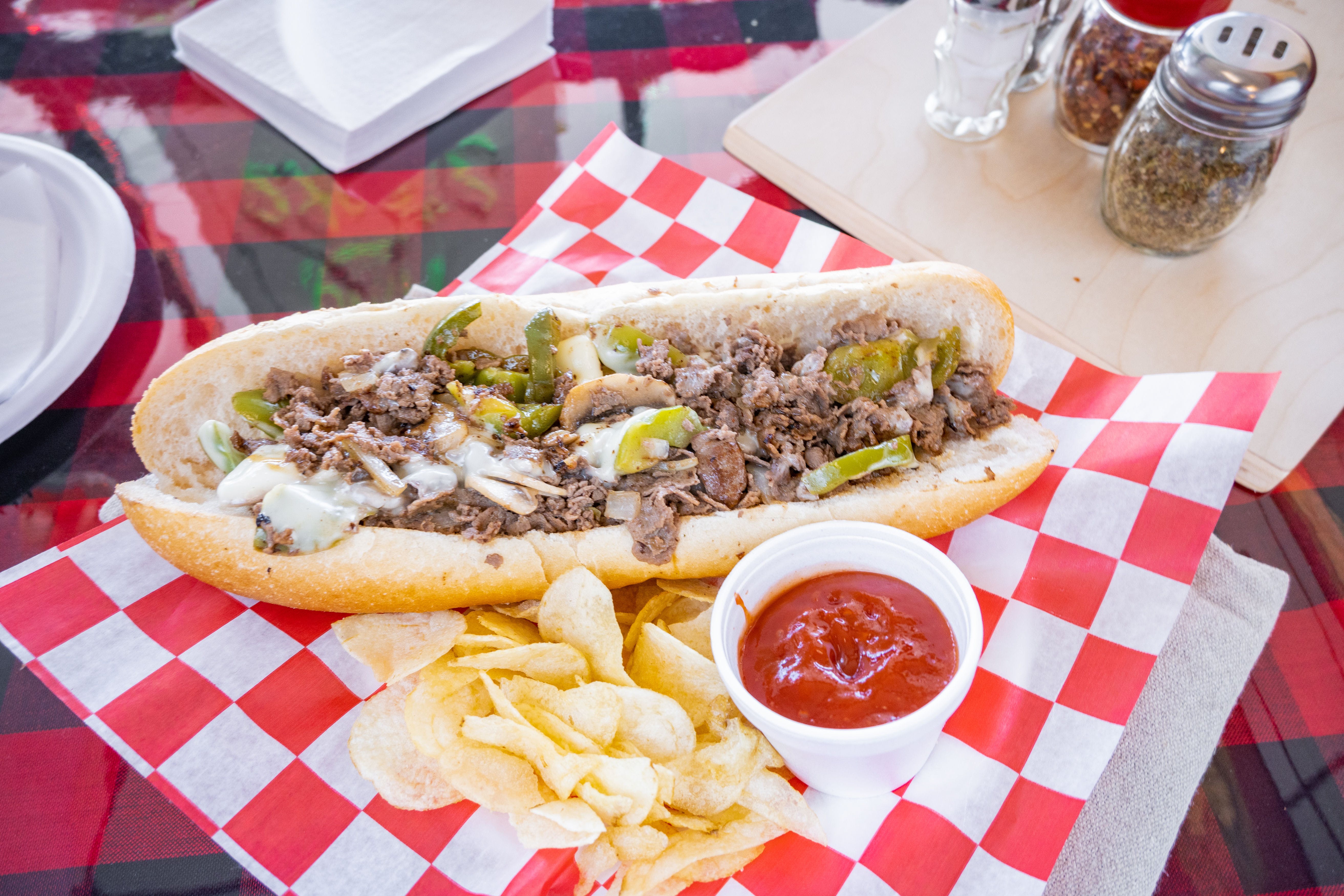 Order Cheesesteak Special - Small food online from Maggio's Pizza & Pasta store, Woodbury on bringmethat.com