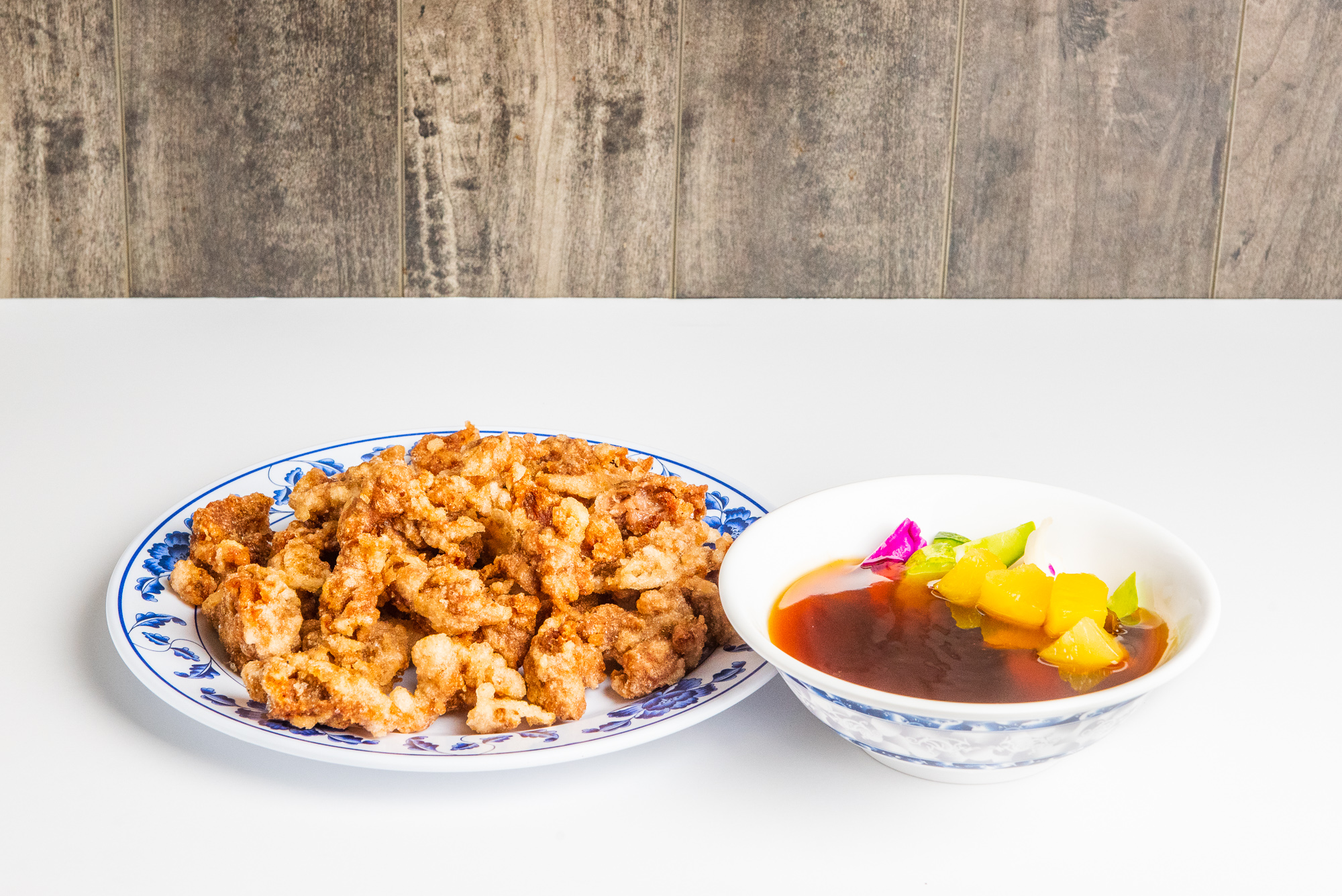 Order 18. Large sweet and sour pork (큰 돼지고기 탕수육) food online from Jin Jja Roo store, Gardena on bringmethat.com