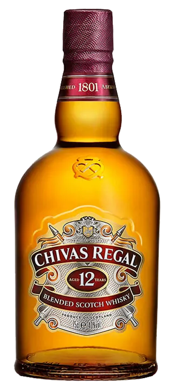 Order Chivas Regal 12 Year 750 ml.  40% ABV food online from Shoreview Liquors store, San Mateo on bringmethat.com