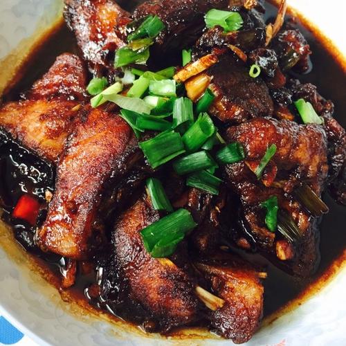 Order 601. Braised Fish in Brown Sauce (Black Cod) food online from Shanghailander Palace store, Hacienda Heights on bringmethat.com