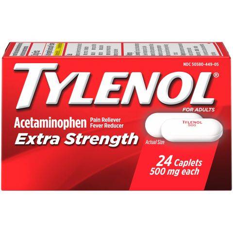 Order Tylenol Extra Strength Caplets 24 Count food online from 7-Eleven store, Lakewood on bringmethat.com