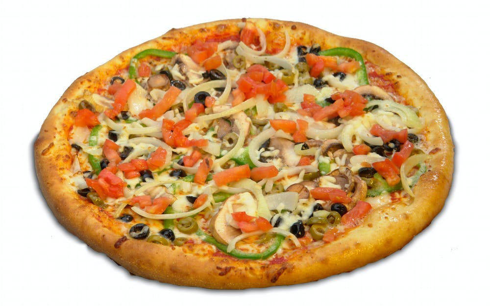 Order Vegetarian Feast Pizza - 10" food online from Roma Pizza & Pasta store, Nashville on bringmethat.com