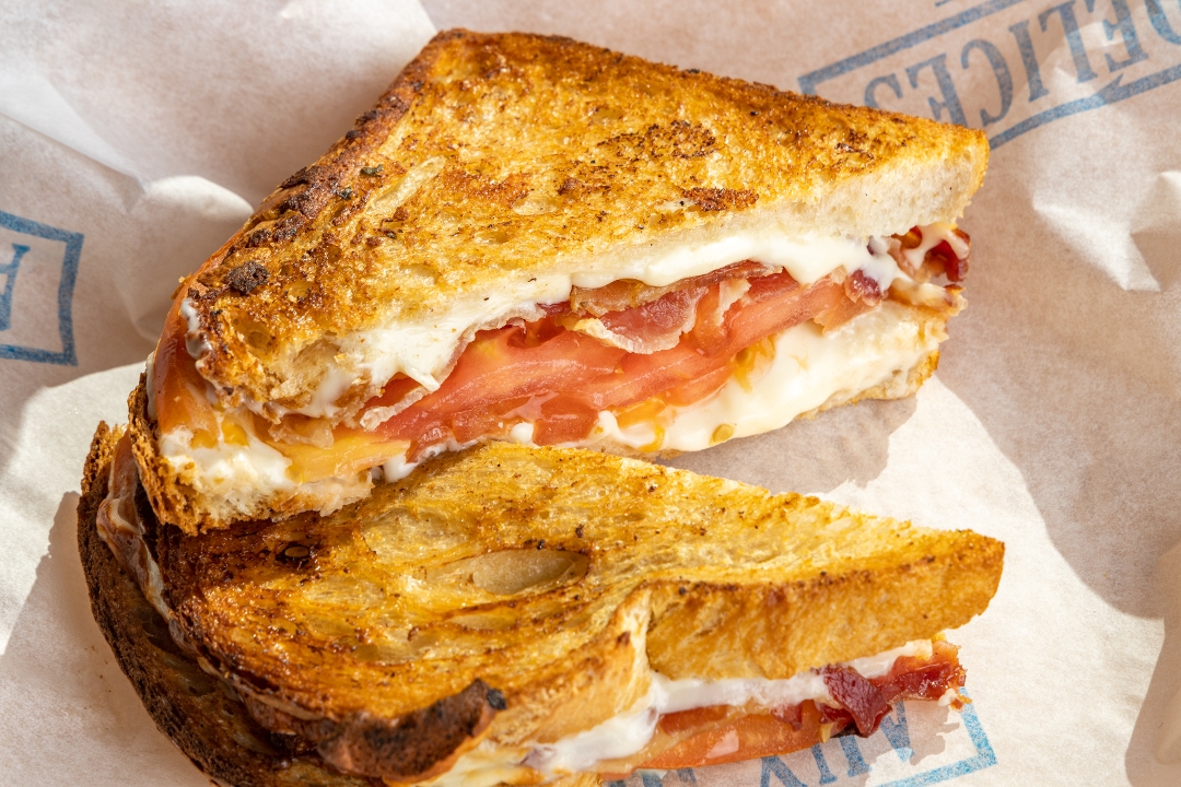 Order Grilled Cheese With Bacon food online from Aux Delices store, Darien on bringmethat.com