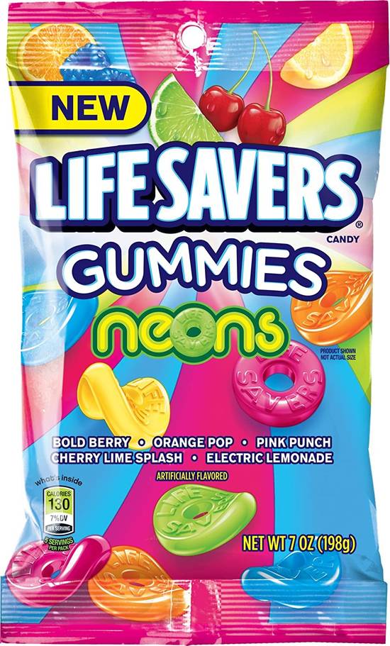 Order Life Savers Gummies Neons food online from Exxon Food Mart store, Port Huron on bringmethat.com