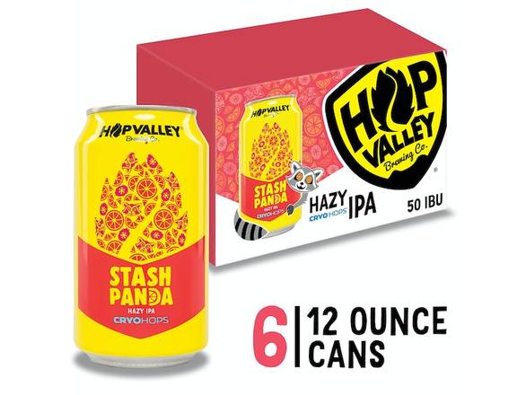 Order Hop Valley Brewing Stash Panda IPA - 6x 12oz Cans food online from Jenny Liquors store, Mt Prospect on bringmethat.com