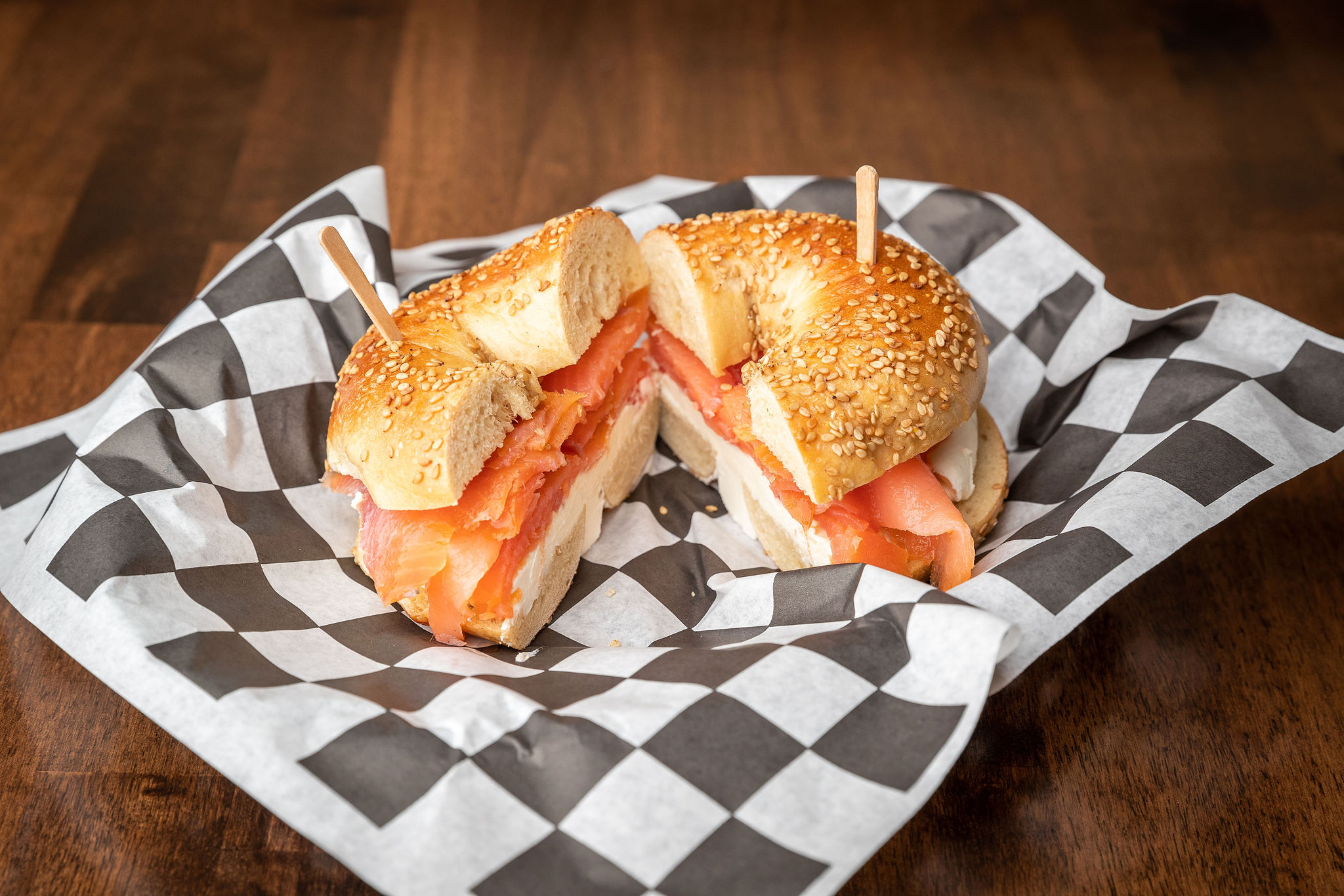 Order Bagel with Lox and Cream Cheese food online from Bagel Guys Deli store, Long Branch on bringmethat.com