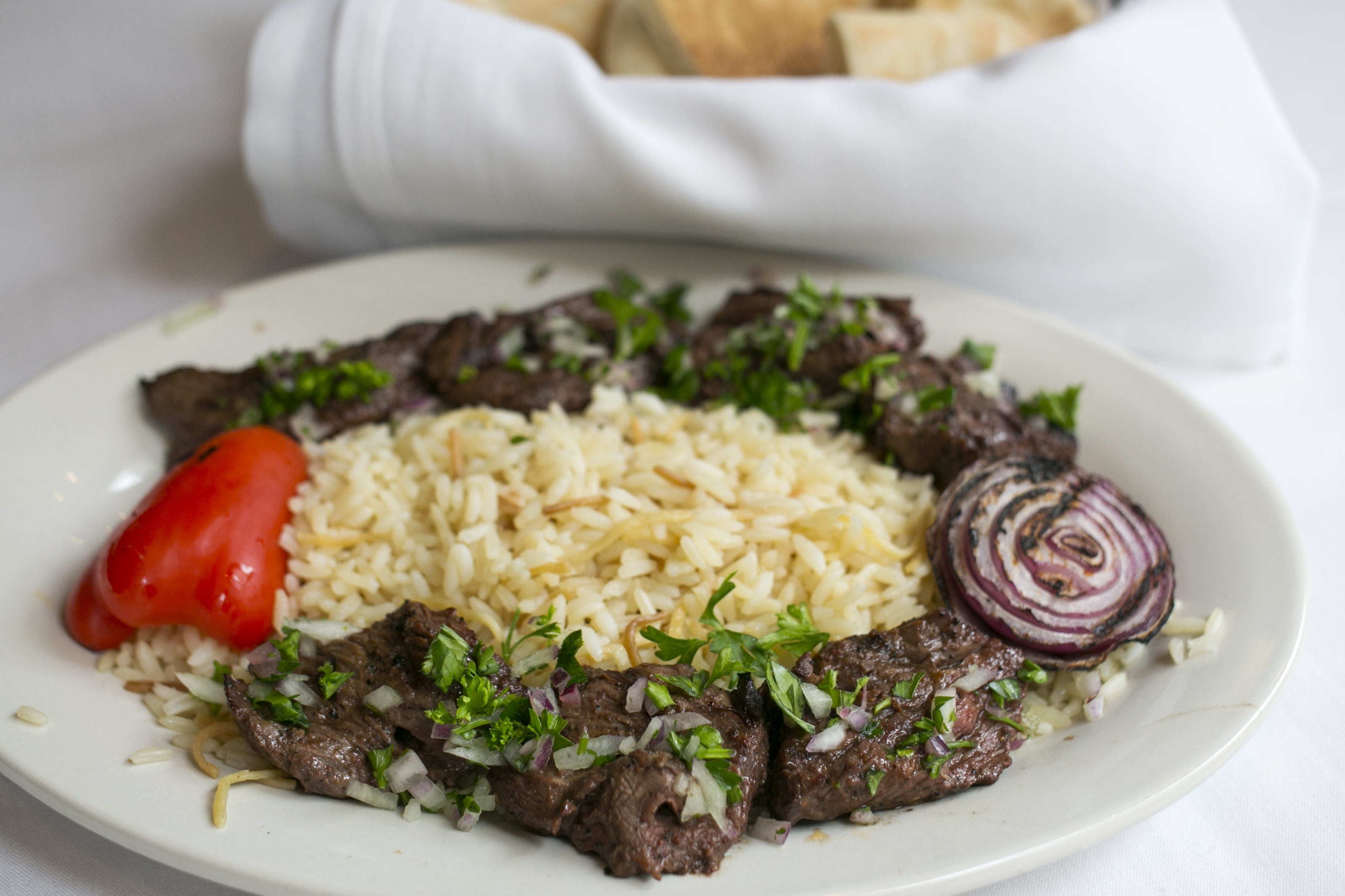 Order Beef Kebab food online from Sayat Nova Armenian Restaurant store, Chicago on bringmethat.com