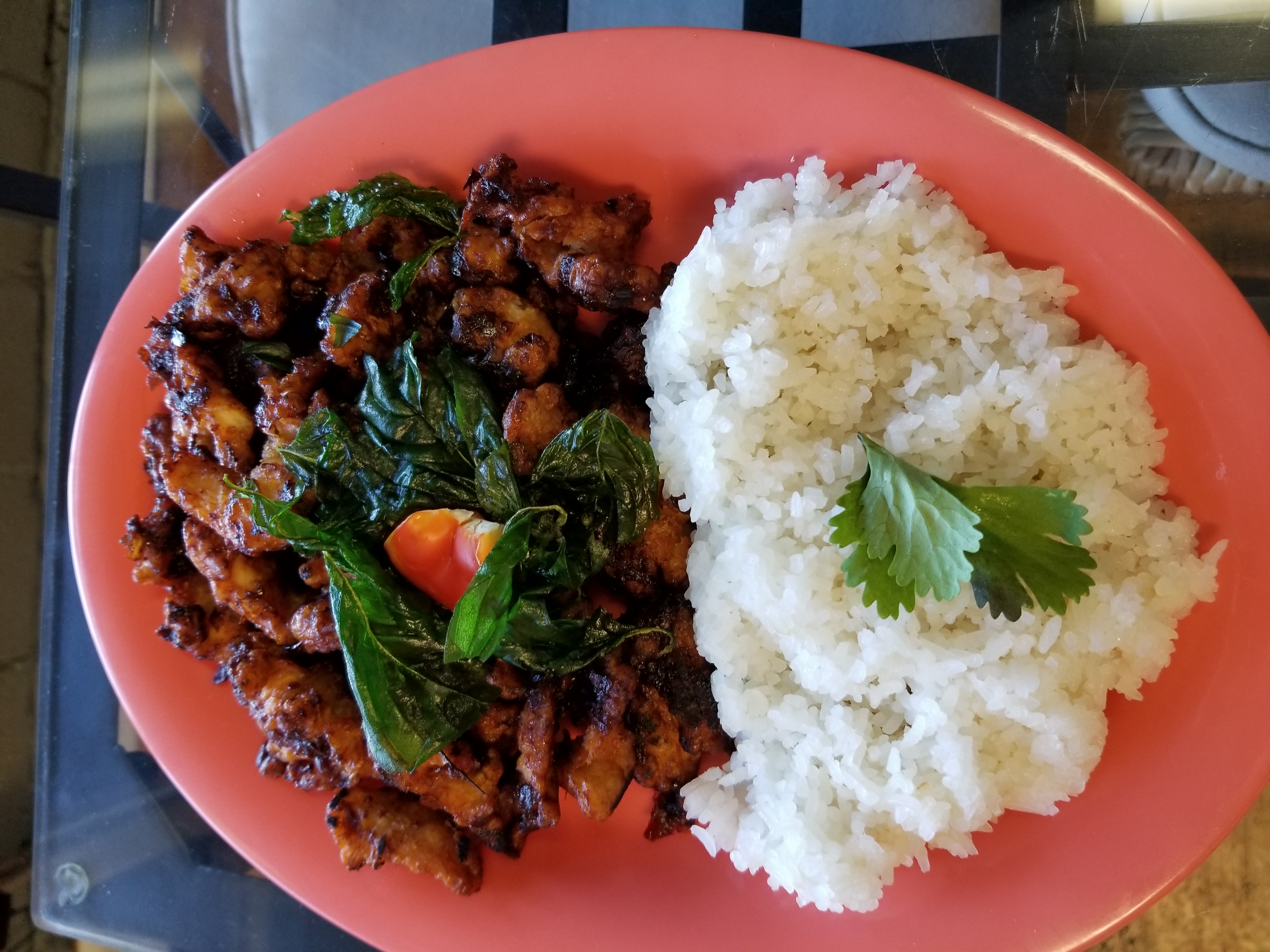 Order Crispy Smoked Chili Chicken with Coconut Rice food online from Thai On Demand store, Scottsdale on bringmethat.com