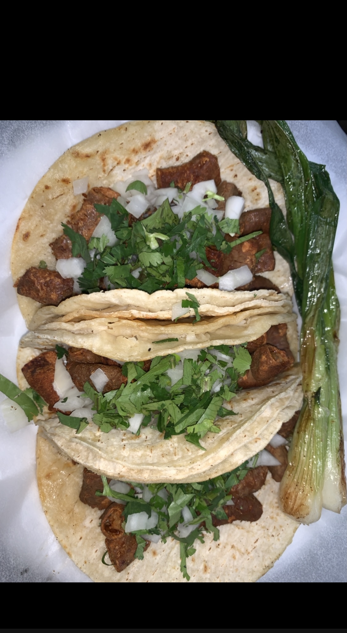 Order 36. Tripe Beff Tacos food online from Taqueria La Michoacana store, Bridgeport on bringmethat.com