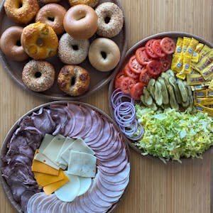 Order Build Your Own Bagel Sandwich Platters food online from Stb store, Vancouver on bringmethat.com