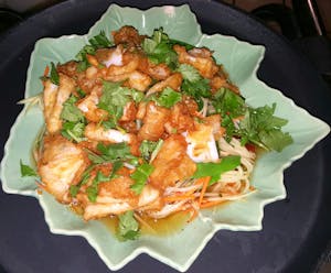 Order SL8. Crispy Calamari Green Mango food online from Spice store, Savage on bringmethat.com
