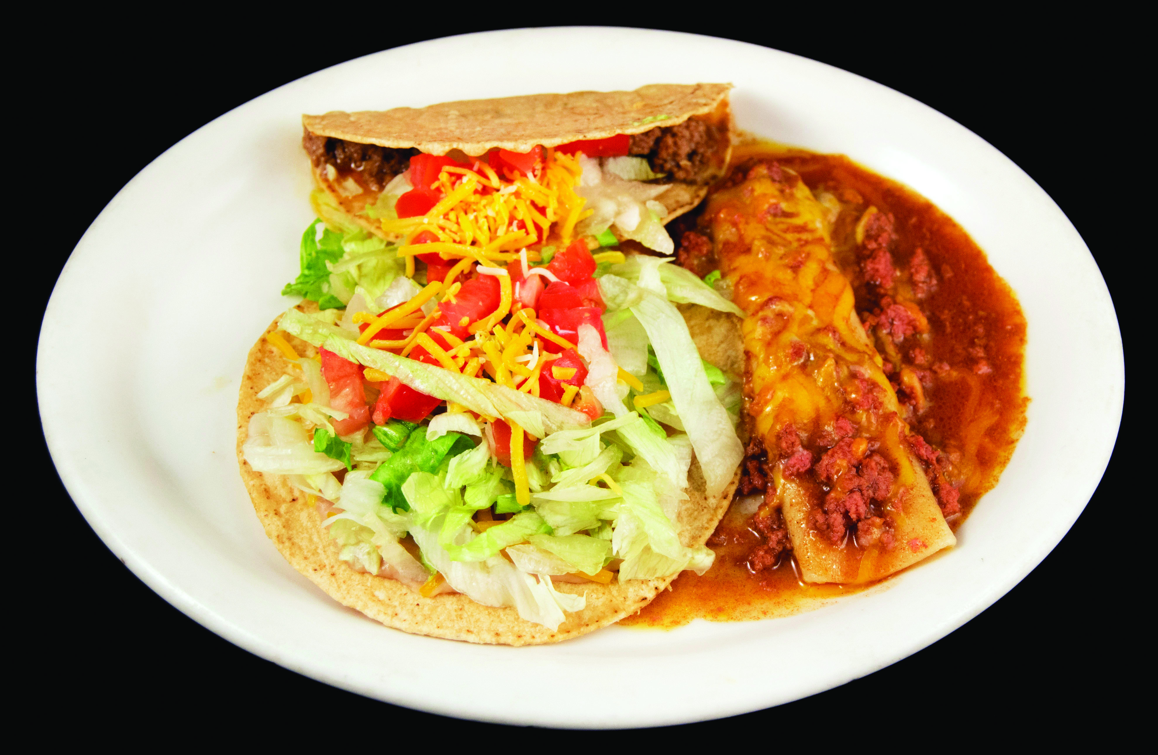 Order 1. One Crispy Beef Taco Combo  food online from Mi Comal Mexican Restaurant store, Irving on bringmethat.com
