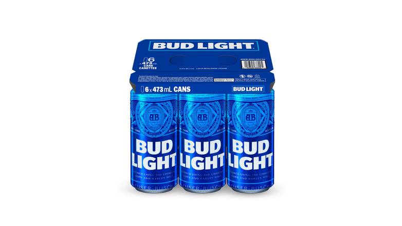 Order Bud Light Beer Can - Pack Of 6 food online from Waldi Discount Liquor store, Ansonia on bringmethat.com