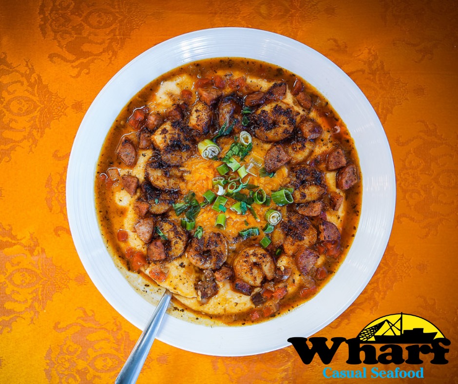 Order Petite Cajun Shrimp and Grits food online from Wharf Casual Seafood on Atlanta Hwy. store, Montgomery on bringmethat.com