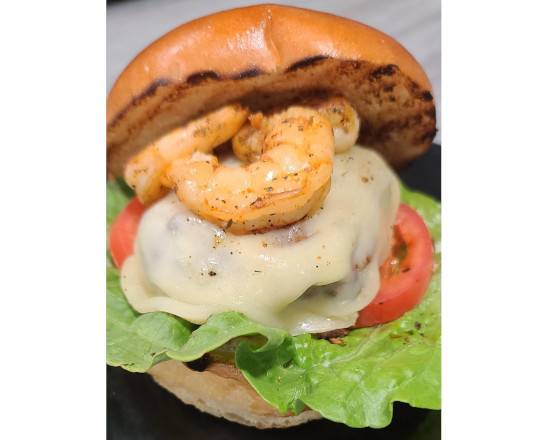 Order Unkkomon Lamb Burger with shrimp  food online from THE UNKOMMON CHEF store, York on bringmethat.com