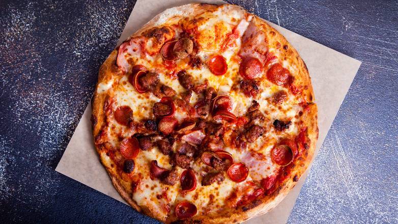 Order The All Meat Pizza food online from Pizza Thriller store, Salida on bringmethat.com