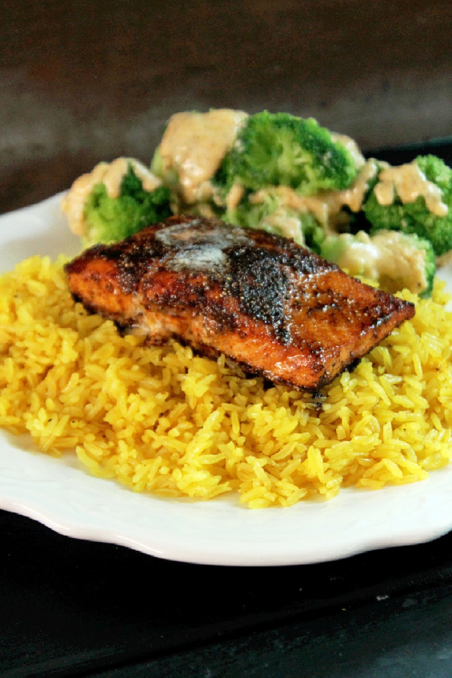 Order Salmon over Rice  food online from Shebamz Grill store, Albany on bringmethat.com
