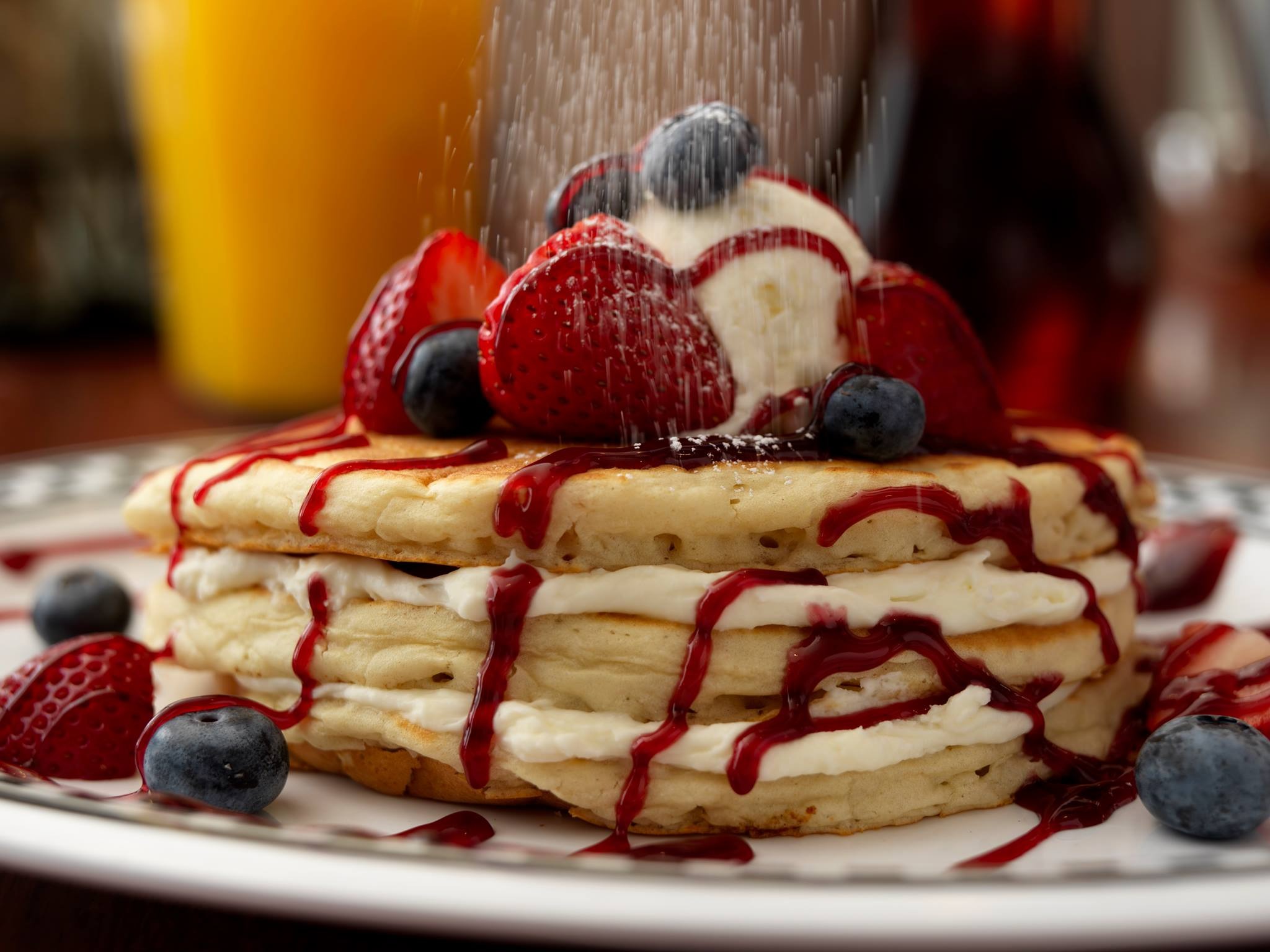 Order Lemon Berry Capone Pancakes food online from Deluxe Diner store, Chicago on bringmethat.com
