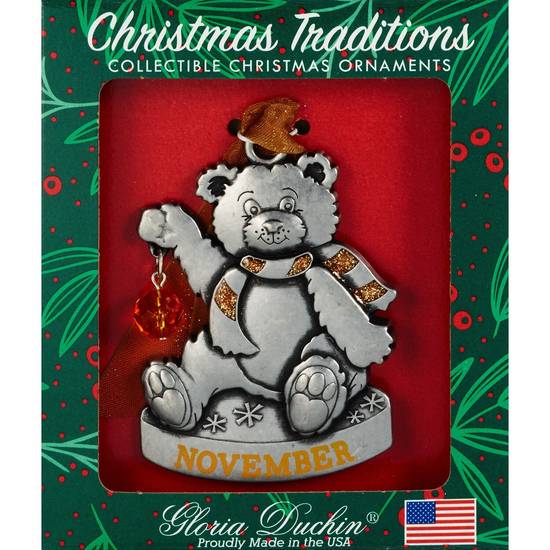 Order Gloria Duchin Christmas Traditions Ornament, Birthstone Teddy Bear, November food online from CVS store, LANCASTER on bringmethat.com