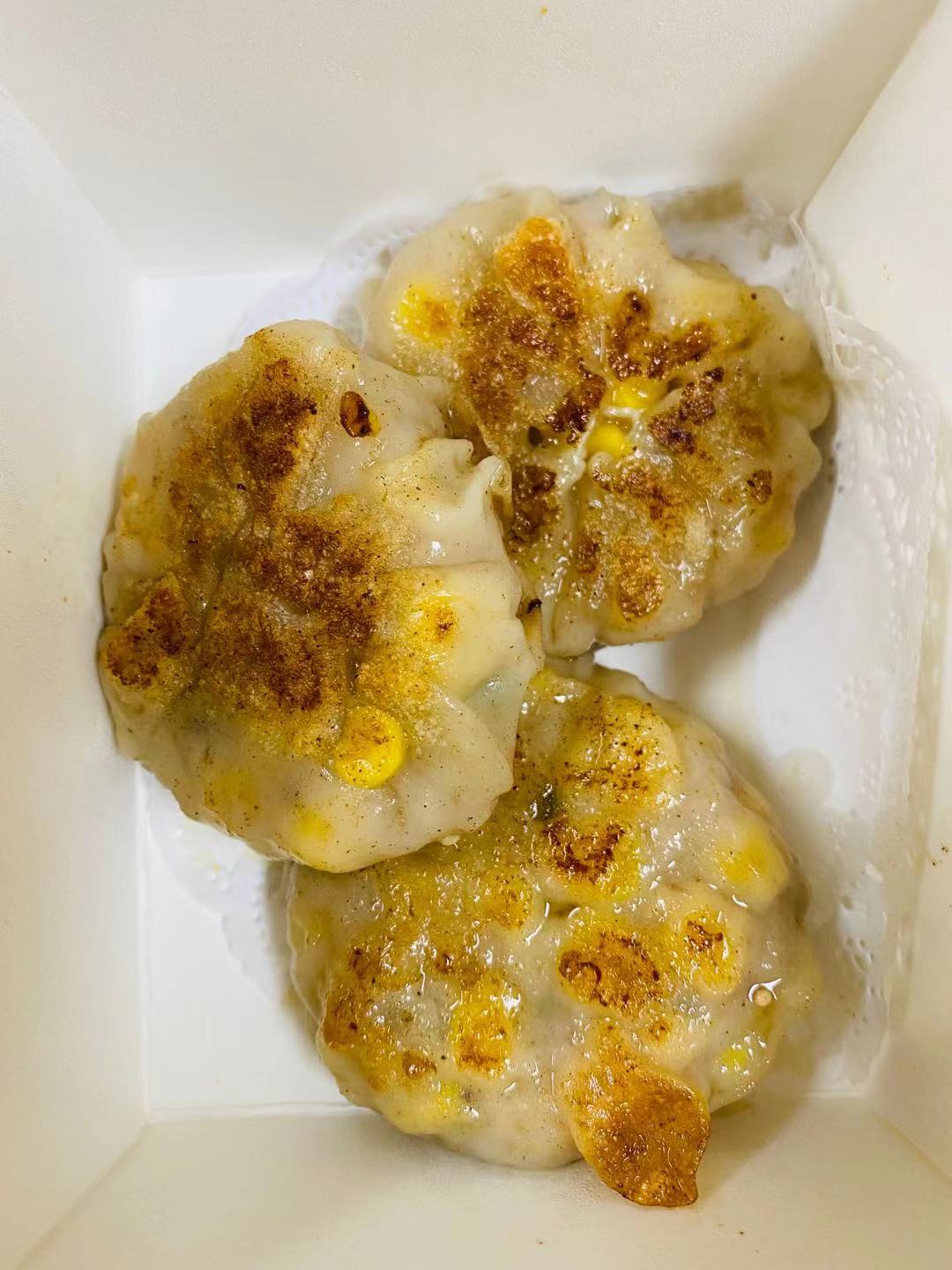 Order Pan Fried Corn Cake with Pork  香煎玉米饼 food online from Dim Sum Club store, San Francisco on bringmethat.com