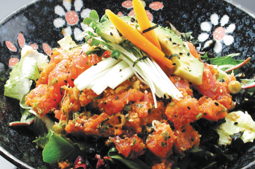 Order Spicy Tuna Salad food online from Niko Niko Sushi store, West Hollywood on bringmethat.com