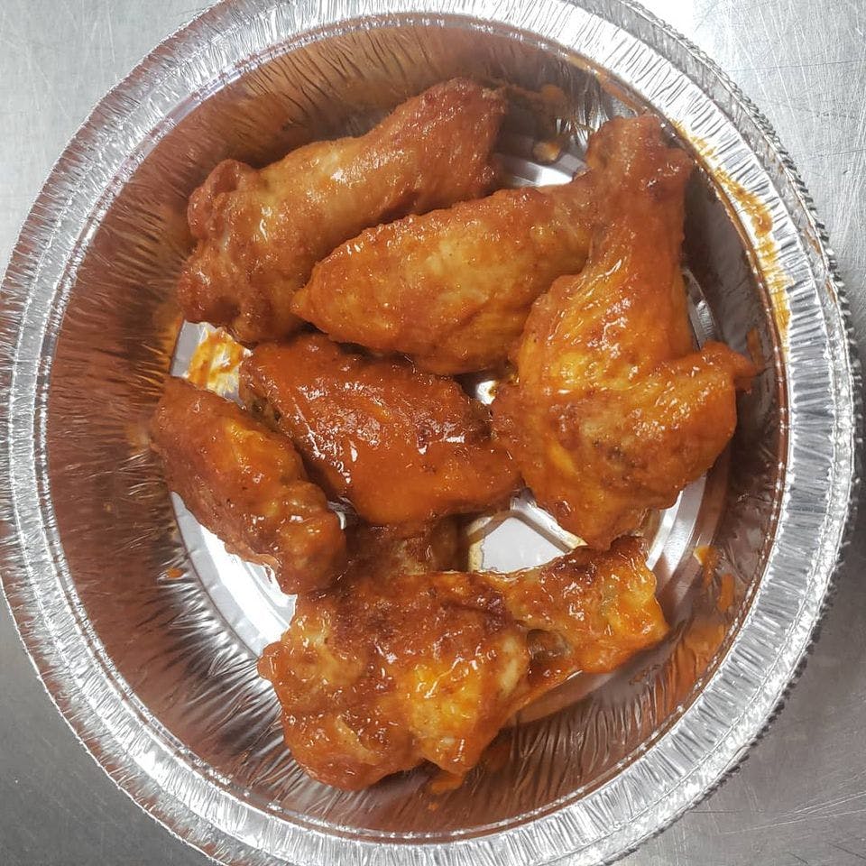 Order Chicken Wings - 6 Pieces food online from Grandstand Pizza store, El Cajon on bringmethat.com