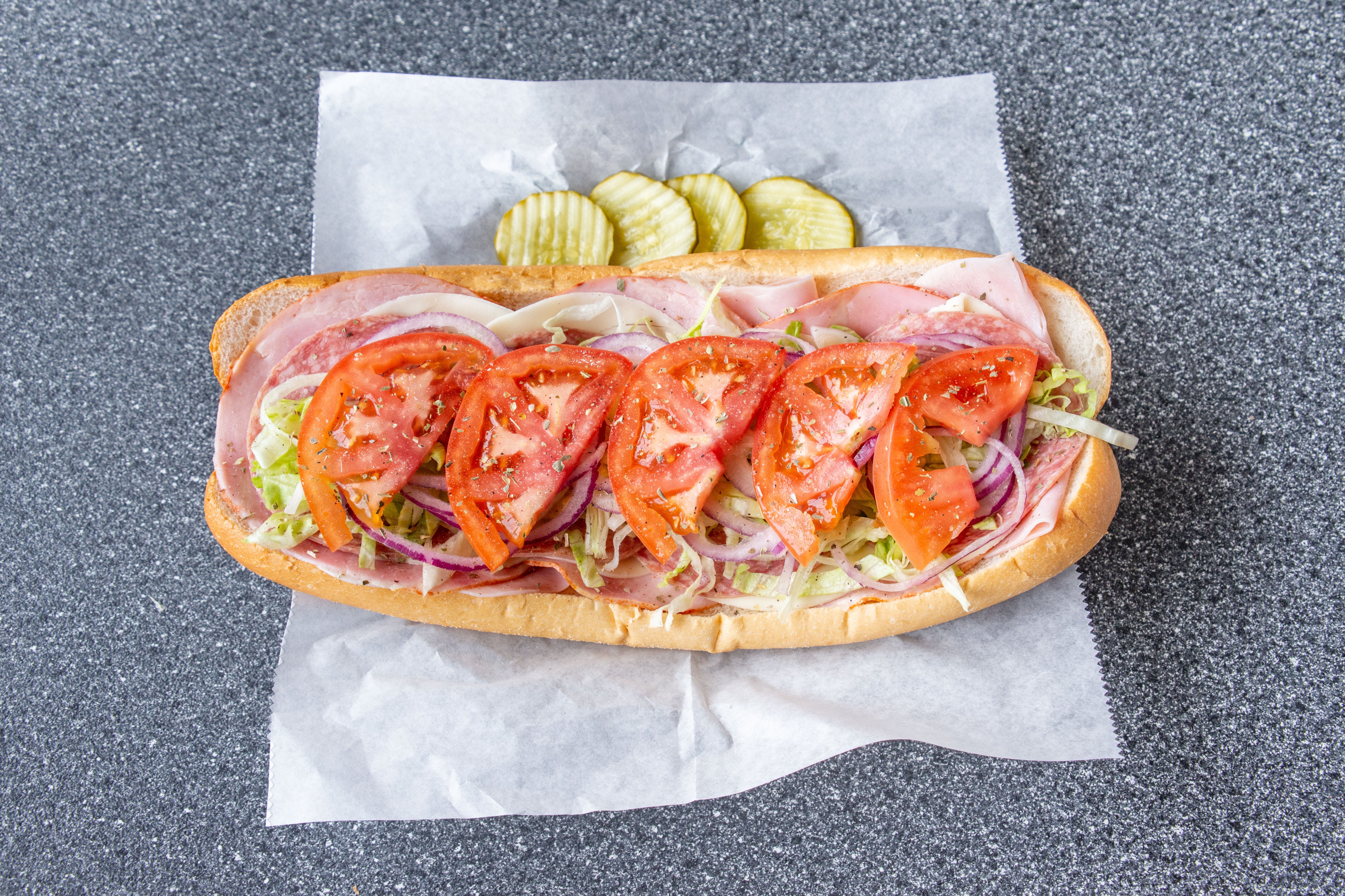 Order Italian Hoagie - Small food online from Pizza City store, Woodbury Heights on bringmethat.com