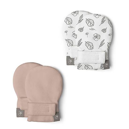 Order goumi Preemie 2-Pack Organic Cotton Mitt Set in Pink Floral food online from Bed Bath & Beyond store, Lancaster on bringmethat.com