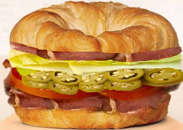 Order Belly Buster Sandwich Croissant food online from Soup Kettle Grille store, Meridian on bringmethat.com