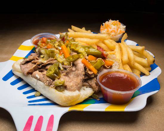 Order Italian Beef Sandwich food online from Super Sharks store, Chicago on bringmethat.com