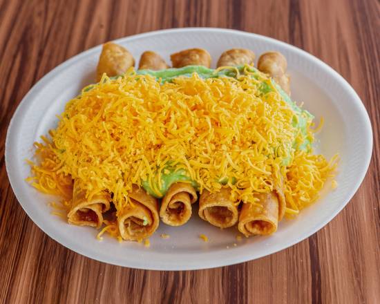 Order Rolled Taquitos (4 pcs) food online from Alamilla's Mexican Food store, El Monte on bringmethat.com