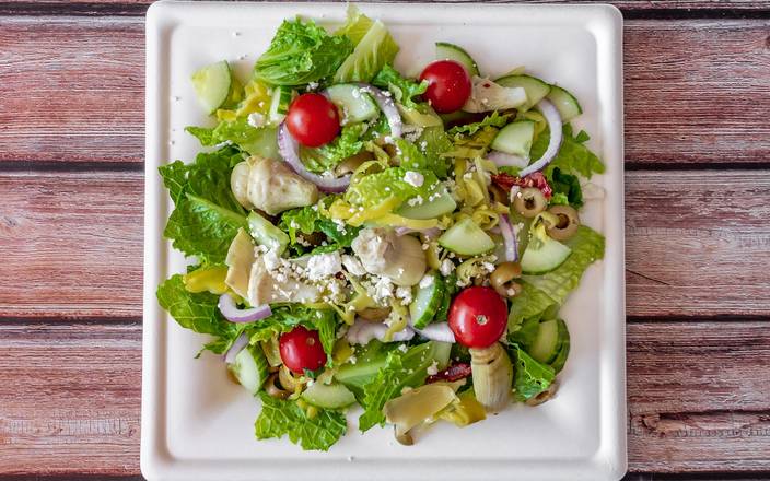 Order Greek Salad food online from Livermore Big Apple Pizza store, Livermore on bringmethat.com