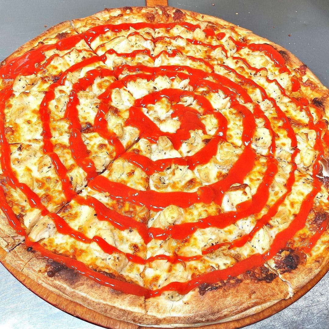 Order Buffalo Chicken Pizza - Small 10" food online from Totis Pizza & Grill store, Pawtucket on bringmethat.com
