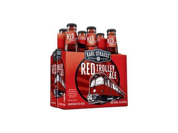 Order Karl Strauss Red Trolley Ale - 6x 12oz Bottles food online from Shell Beach Liquor & Deli store, Pismo Beach on bringmethat.com