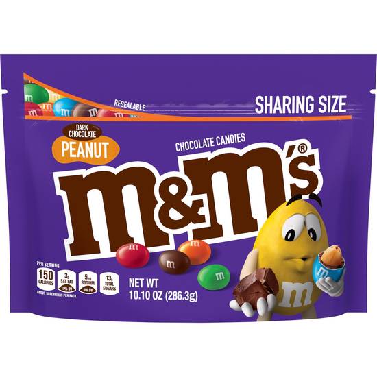 Order M&M'S Peanut Dark Chocolate Candy, Sharing Size, 10.1 oz Bag food online from Cvs store, TRAVERSE CITY on bringmethat.com