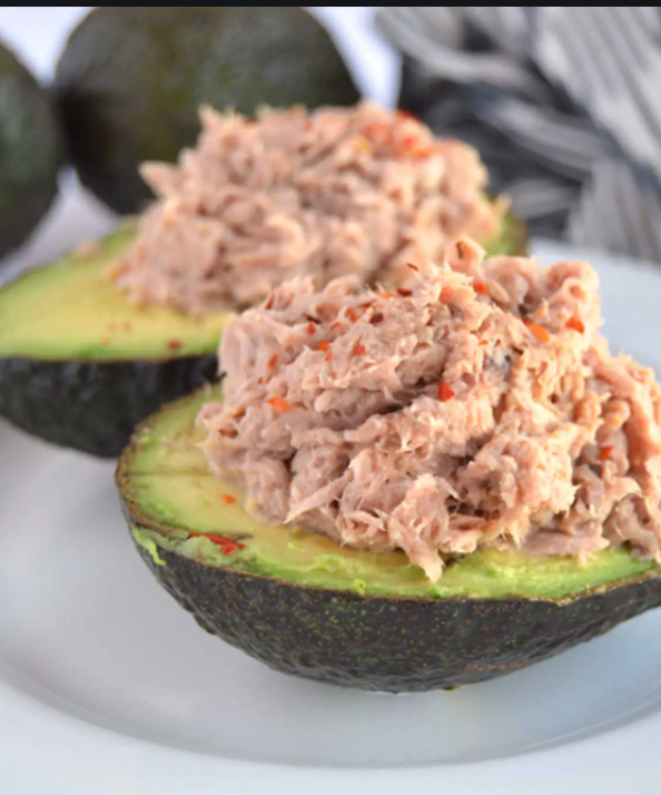 Order TUNA STUFFED AVOCADO HALVES food online from Austin's Saloon and Eatery store, Libertyville on bringmethat.com