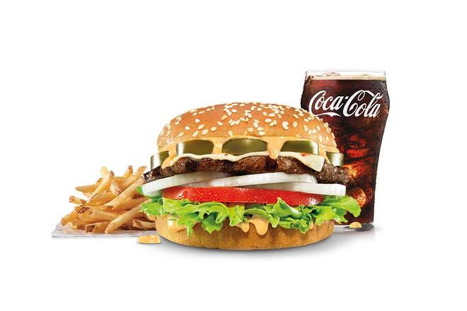 Order Famous Star® with Cheese Combo food online from Hardee's store, Delmar on bringmethat.com