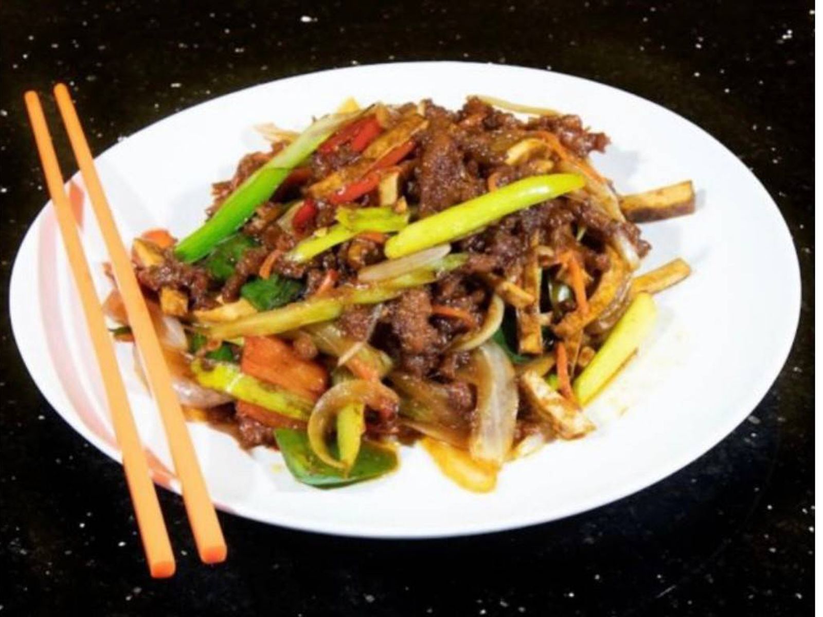 Order Szechuan Beef food online from Rice Bowl Cafe store, Austin on bringmethat.com