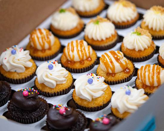 Order 1 Dozen Mini cupcakes food online from Cupcakin’ Bake Shop store, Berkeley on bringmethat.com