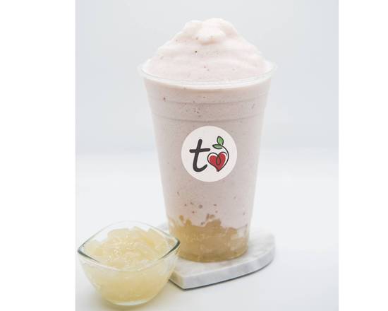 Order Strawberry & Coconut Milkshake (w/ coconut jelly) food online from TeaLove Ontario store, Ontario on bringmethat.com