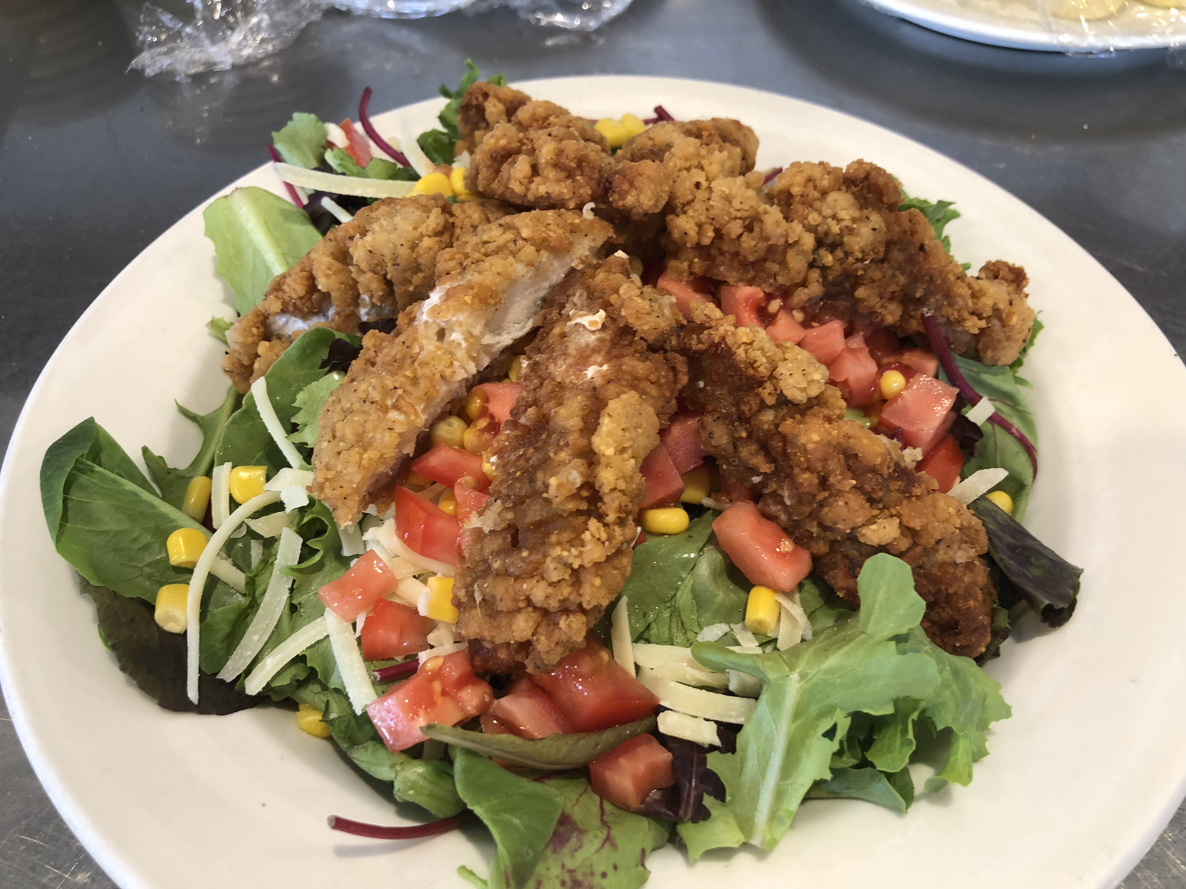 Order Fried Chicken Salad food online from Roxsbury Deli store, Port Hueneme on bringmethat.com