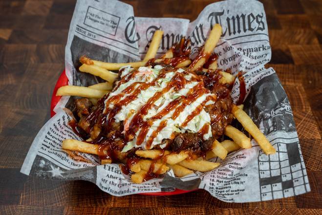 Order Loaded BBQ Brisket Fries food online from Lefty's Cheesesteaks store, Detroit on bringmethat.com