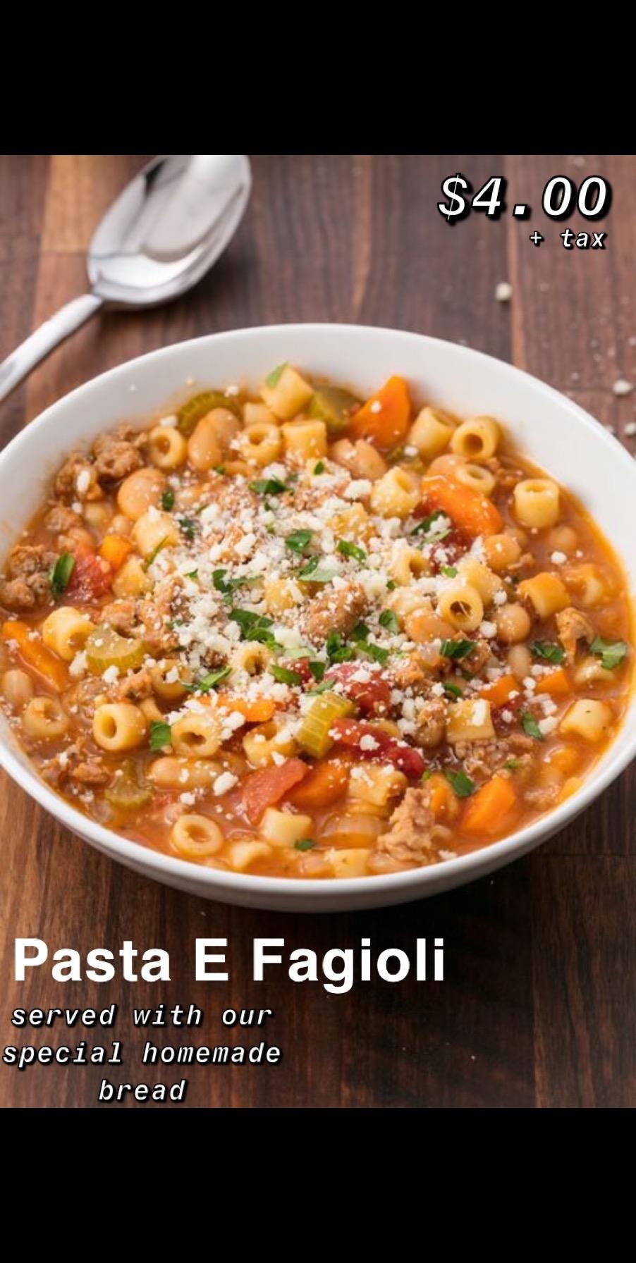 Order Pasta Fagioli Soup - Soup food online from Star Pizza store, Stratford on bringmethat.com