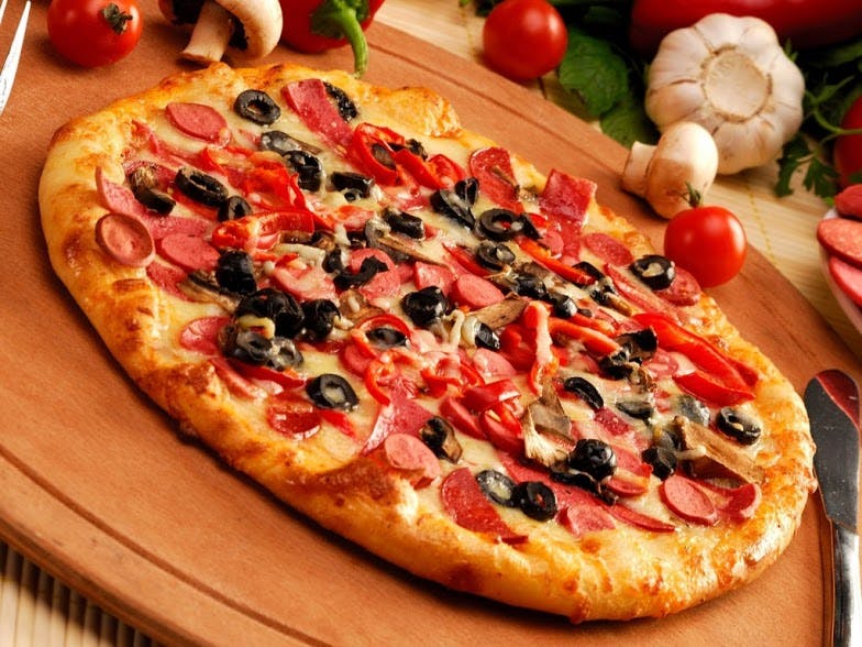 Order House Special Pizza - Small 10'' food online from Zedas Pizza & Restaurant store, Athol on bringmethat.com
